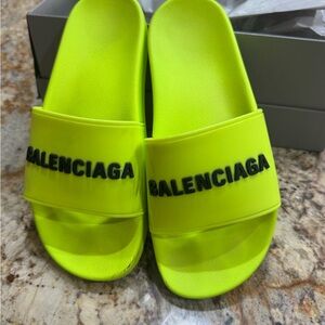 Balenciaga Neon Slide Sandals